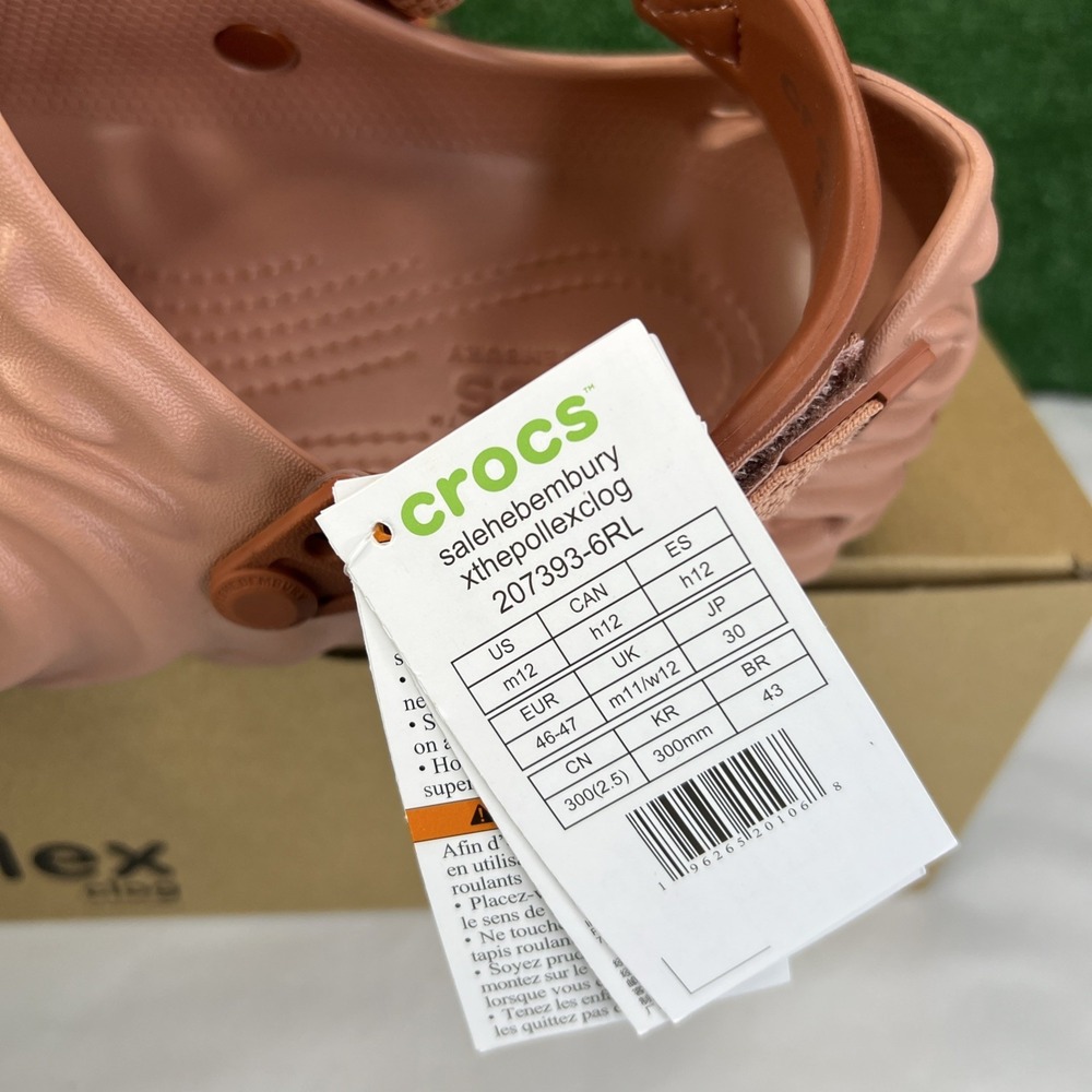 NEW Crocs Pollex Salehe Benbury Pale Blush Size 11 Men's 207393-6RL  SHIPS FAST! - Picture 7 of 16